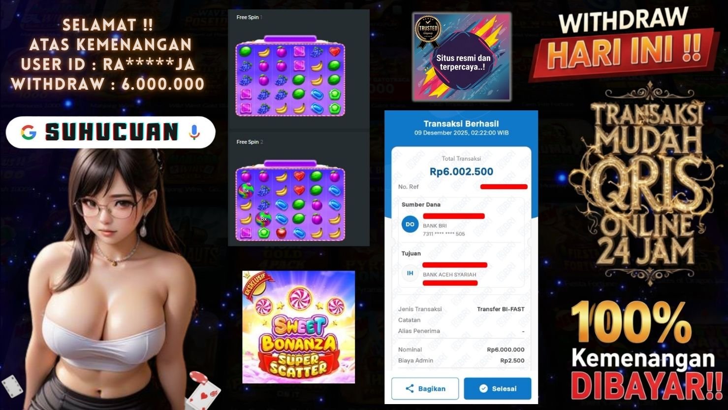 SUHUCUAN JACKPOT SLOT SWEET BONANZA SUPER SCATTER